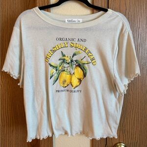 Rebellious One Lemon Crop T-Shirt